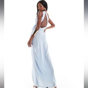 ASOS Pale Blue Open-Back Maxi Dress